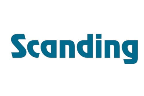 Logo for Scanding A/S der laver skueglas