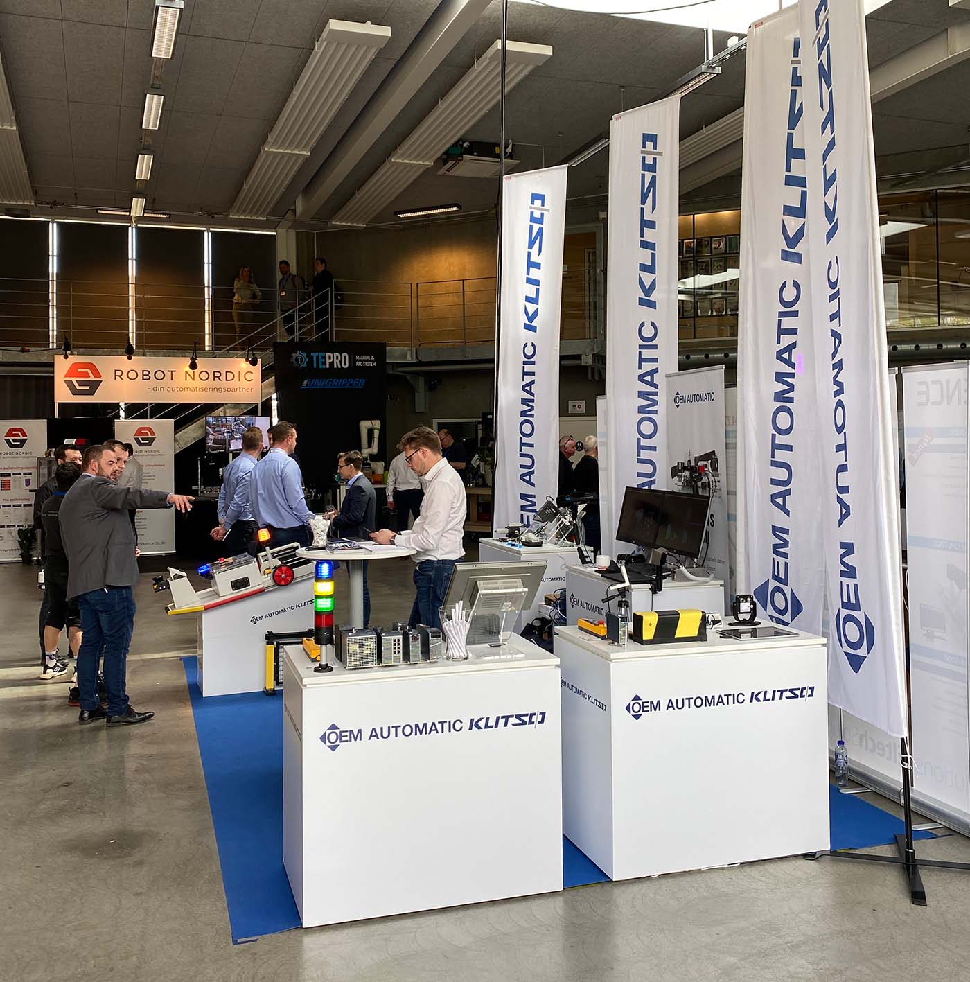 Vores stand med komponenter til robotmesse