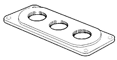 Accessories to Ensto Cubo C: Cavated flange FL21, incl. stoppling up, PC, 