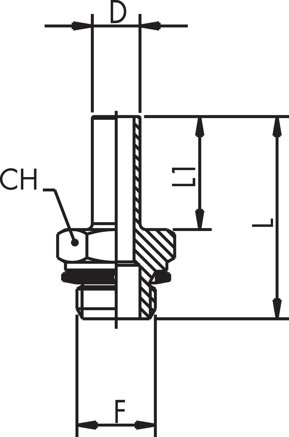 Adapter, external cylindrical tap