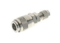 Bayonet coupling Mignon, female with clack valve, high-speed connection, fore panelmontage