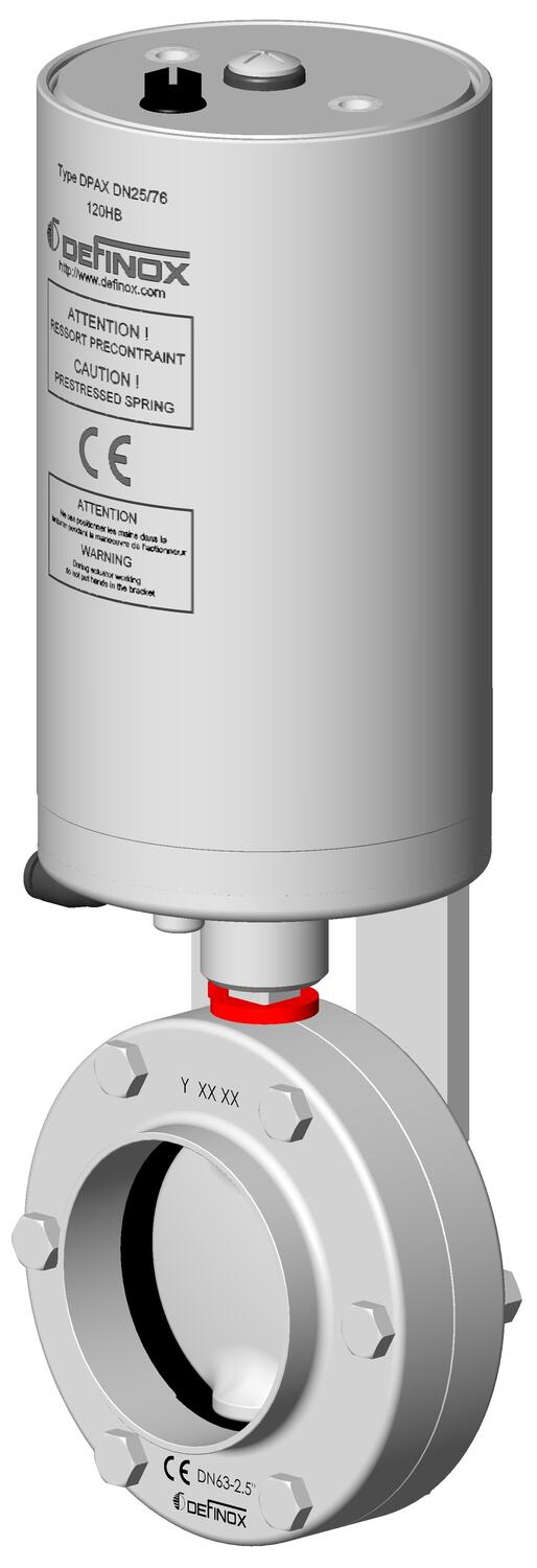 Butterflyventil med aktuator DPAX