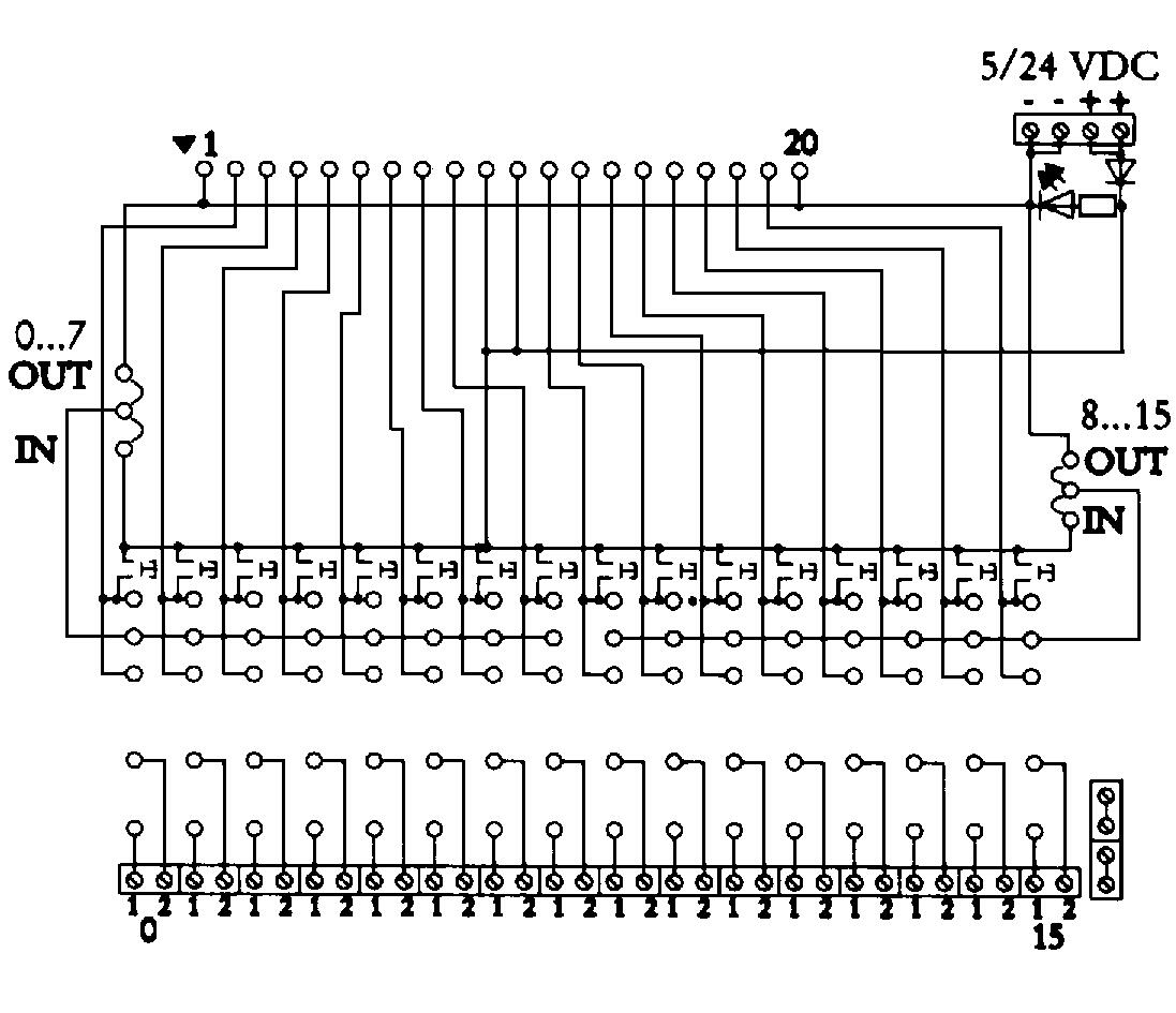 Connecting sketch Relayplanks for adaptersystem