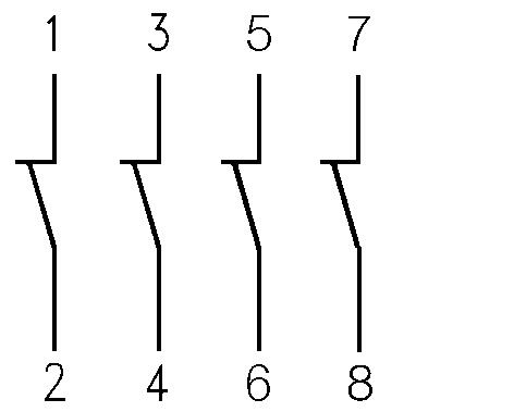 Contact status operating breaker KSE20. Alt. 2.