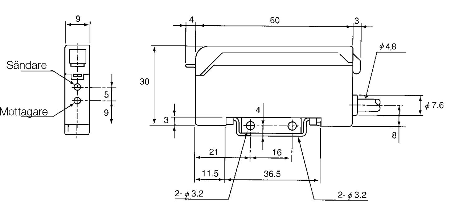 Dimension to a intensifier with a digital display with cabel