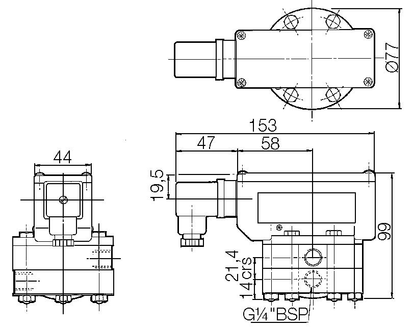 Dimensions. Model 1382P.