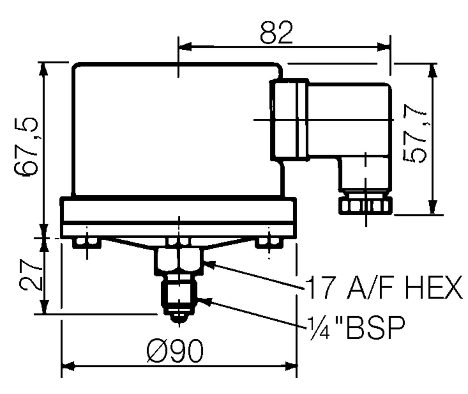 Dimensions. Type 3411.