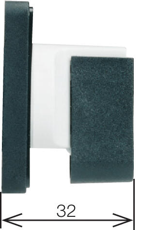 Dimensions on front for PR12 with screw montage