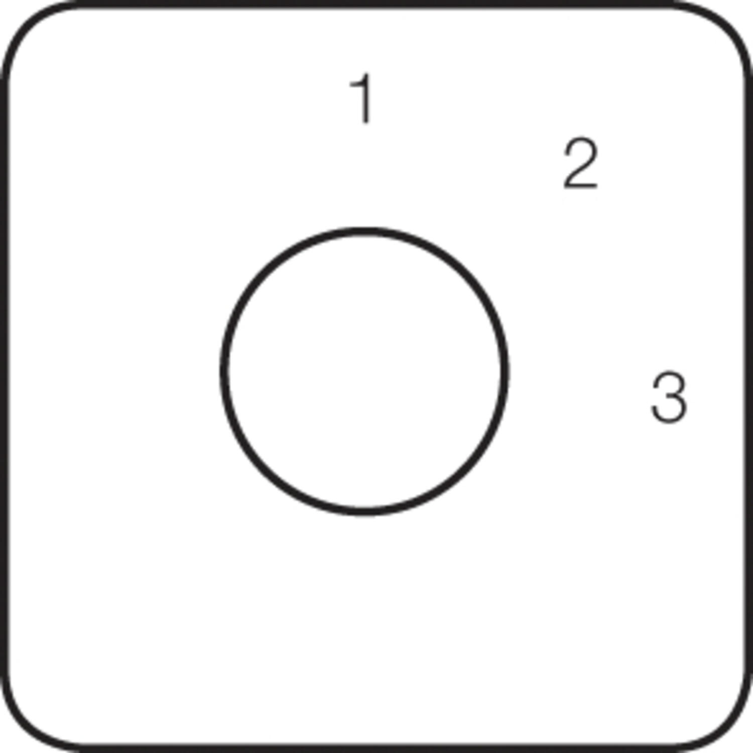 Drawing of sign for change-over switch PR12