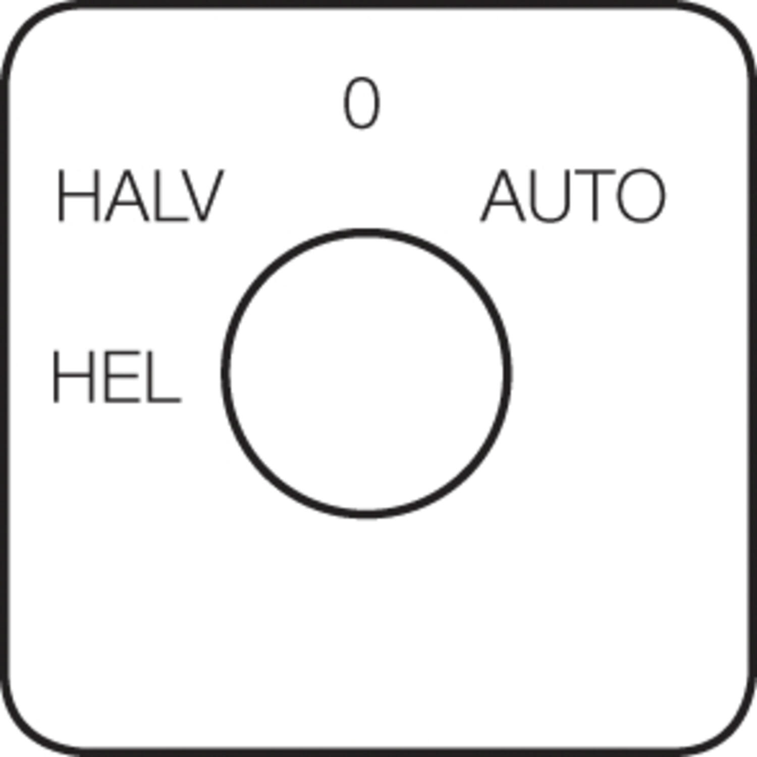 Drawing of sign for change-over switch PR12