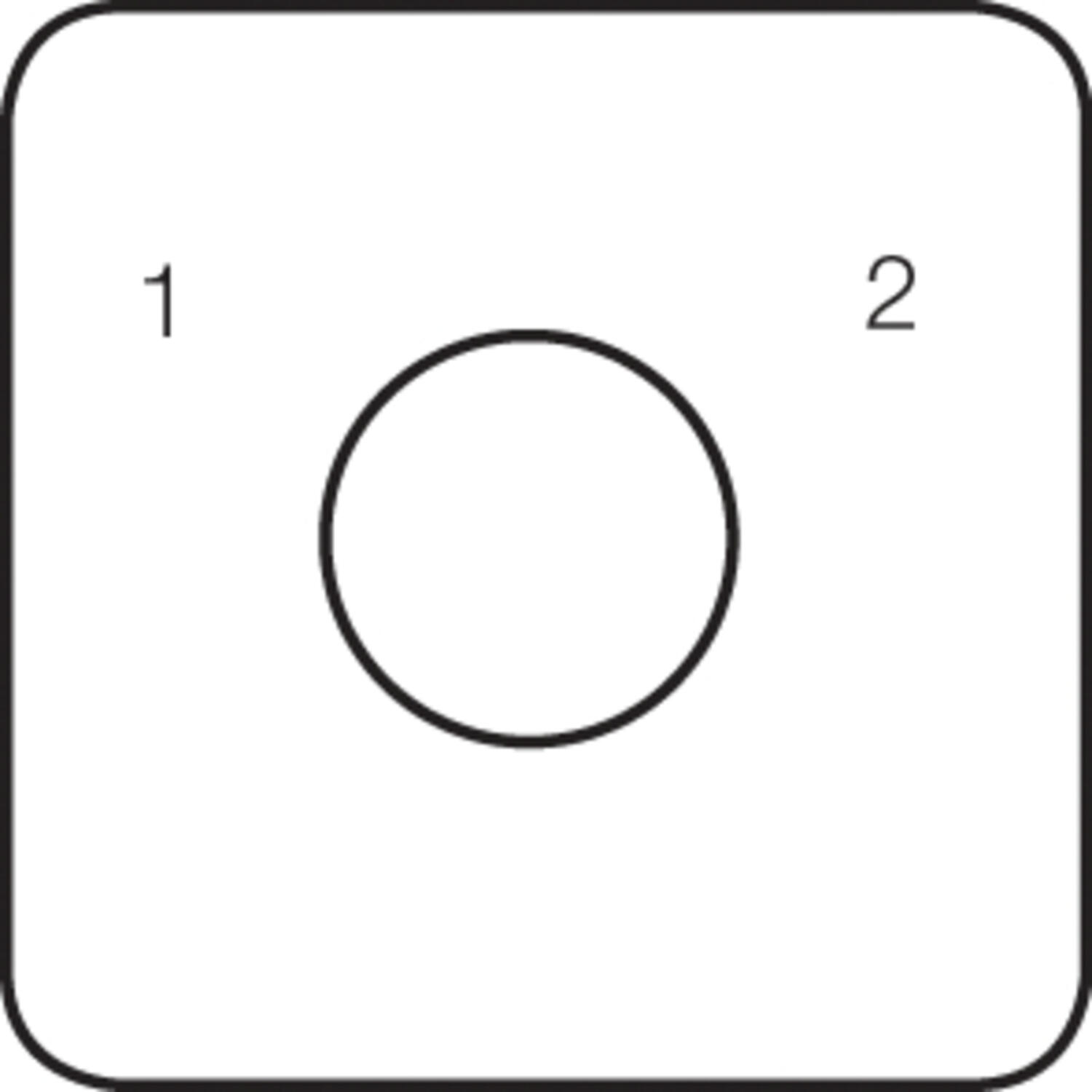 Drawing of sign for change-over switch PR12