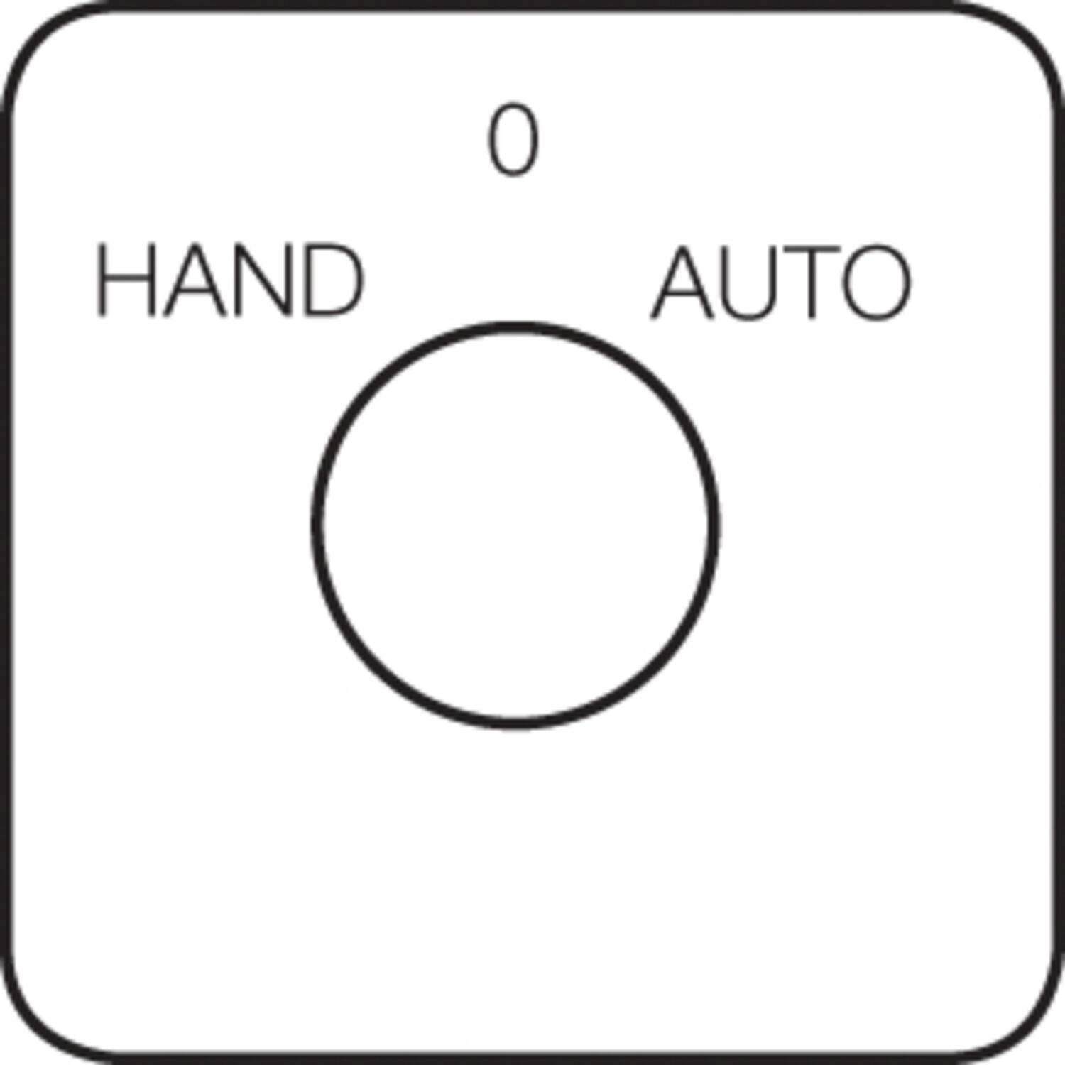 Drawing of sign for change-over switch PR12