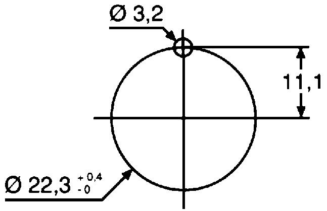 Drawing of single hole mount