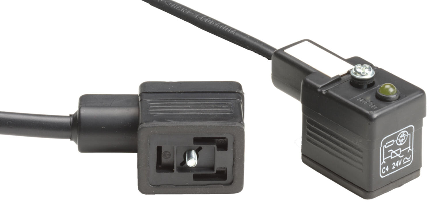 Embedded cable - Industrial form with integrated gasket and screw, photo