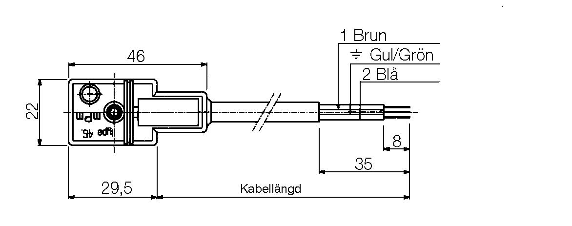 Embedded cable, size 2