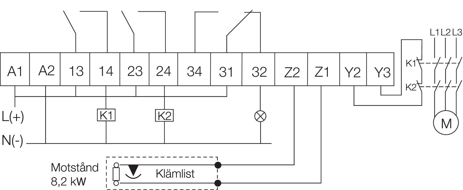 Engagement, 352.4, 2. one terminal strap, automatic resetting, supervision of external contactors