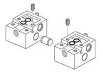 Illustration, Buildable base plate for montage of pilot valve serie 189, 190 and 192 with CNOMO-interface