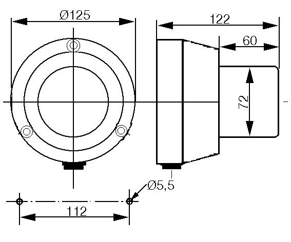 Lash light, BZG, dimension