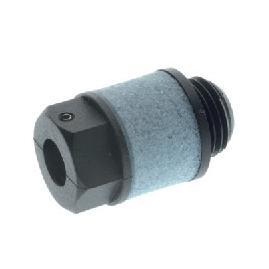 Silencer with flow-regulation, porous polyethylene