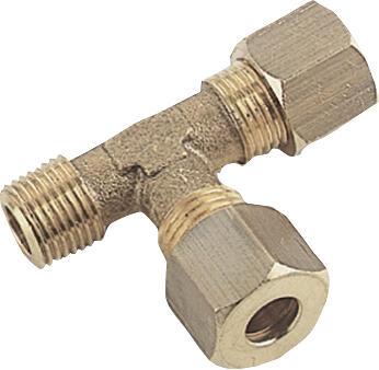 T-connection, external conic tap on side steam 