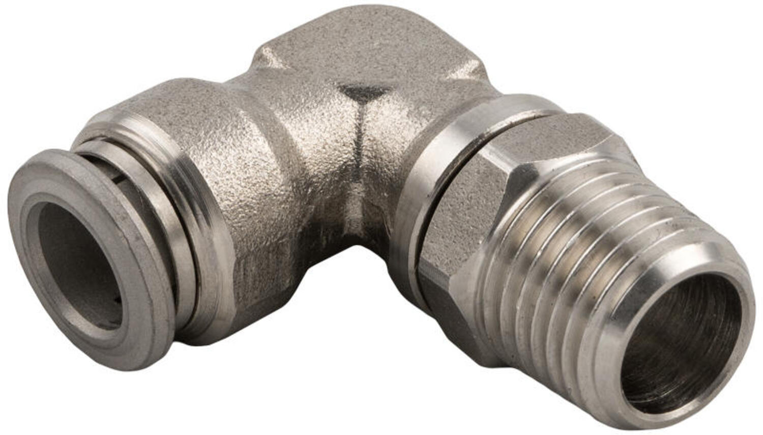 Turning angle connection, external conic tap