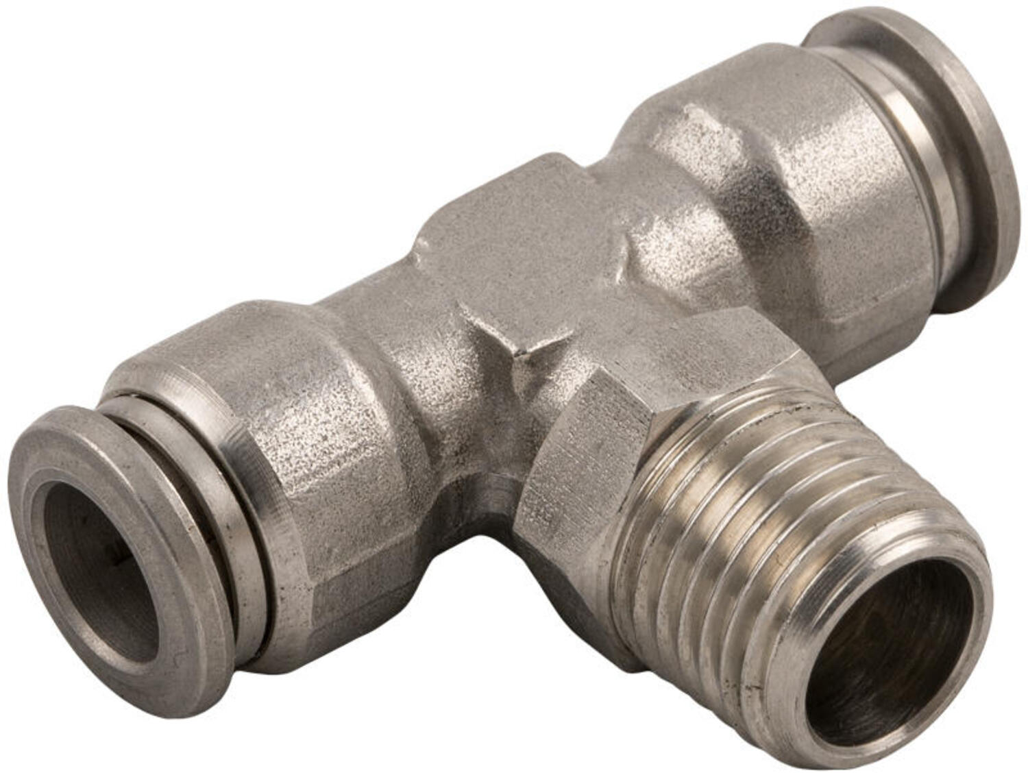 Turning T-connection, external conic tap